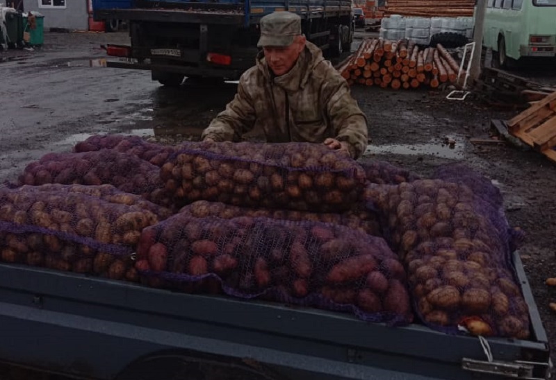 В Звериноголовский округ для пострадавших от паводка жителей привезли картофель.